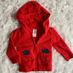 Red hoodie with pocket detail (baby)
